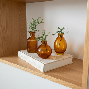 Conjunto 3 Mini Vasos Âmbar: O Toque de Estilo que Faltava na sua Mesa (e na Casa Toda!)