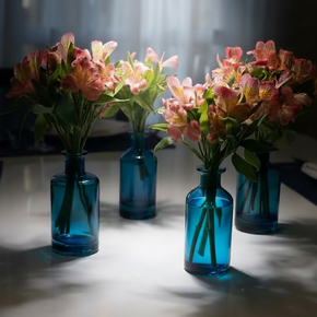 Conjunto 4  Mini Vasos Blue Glass