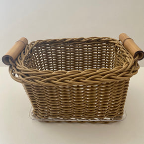CESTA MULTIUSO ALTA VIME COM BAMBU DETALHES