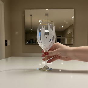 Taça Helena Branca Pintada à Mão Livre - Artes Salles