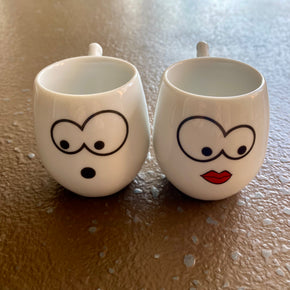 PAR DE XÍCARAS DE PORCELANA 'ANJINHOS 3" - GREGHY DESIGN