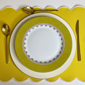 Prato raso Pip Studio, La Majorelle, em porcelana de alta qualidade com estampa cheia de personalidade. 