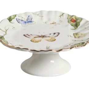 PRATO PEQUENO PARA DOCINHOS, COM PÉ, LINHA BOTANIQUE