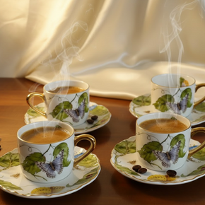 Jogo de Xícaras de Chá Cerâmica com Pires